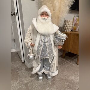 Festive Silver and White Santa Large